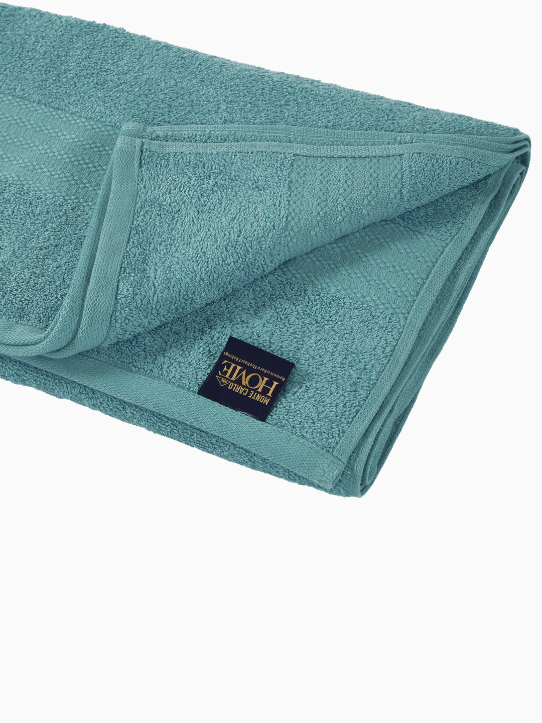 Blue 100% Cotton Solid 380 GSM Bath Towel Jazz 4 Pc Set Gifting Box Pack
