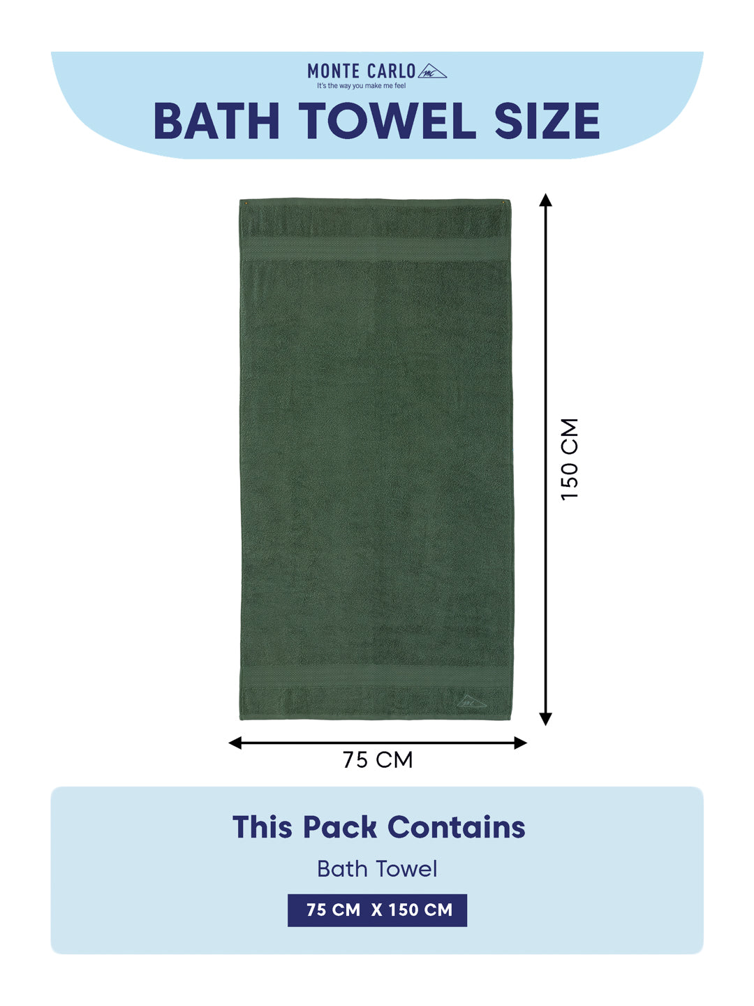 Elm Green 100% Cotton Solid 380 GSM Bath Towel Jazz 4 Pc Set Gifting Box Pack