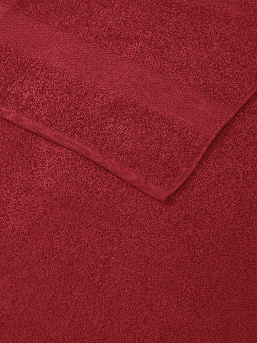 Red 100% Cotton Solid 380 GSM Bath Towel Jazz 4 Pc Set Gifting Box Pack