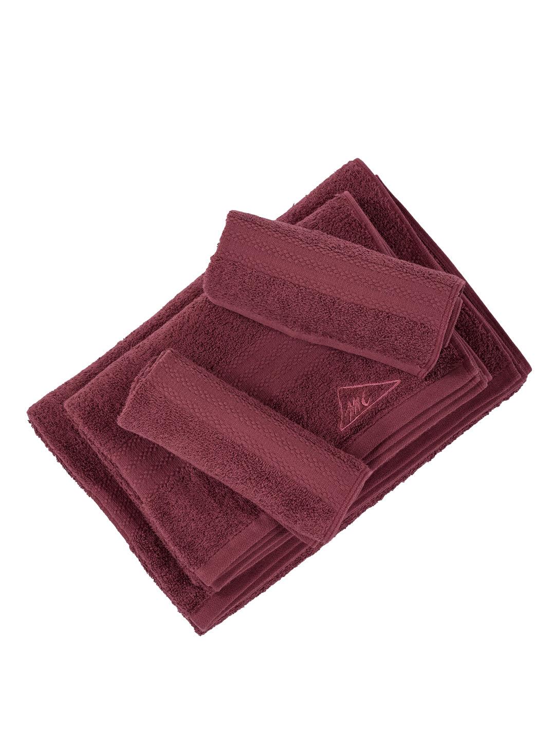 Maroon 100% Cotton Solid 380 GSM Bath Towel Jazz 4 Pc Set Gifting Box Pack
