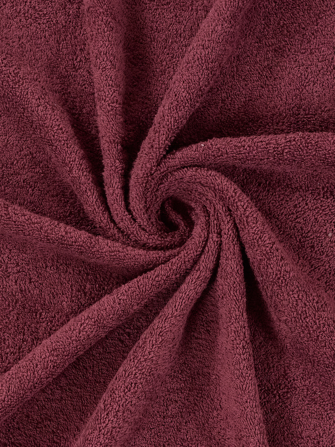 Maroon 100% Cotton Solid 380 GSM Bath Towel Jazz 4 Pc Set Gifting Box Pack