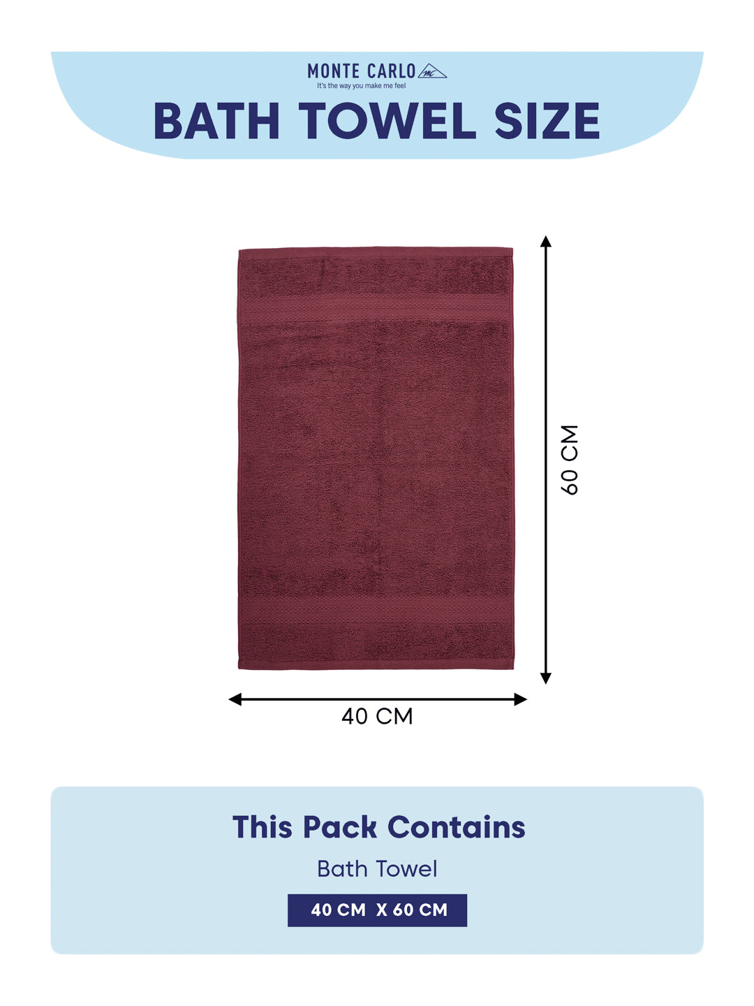 Maroon 100% Cotton Solid 380 GSM Bath Towel Jazz 4 Pc Set Gifting Box Pack