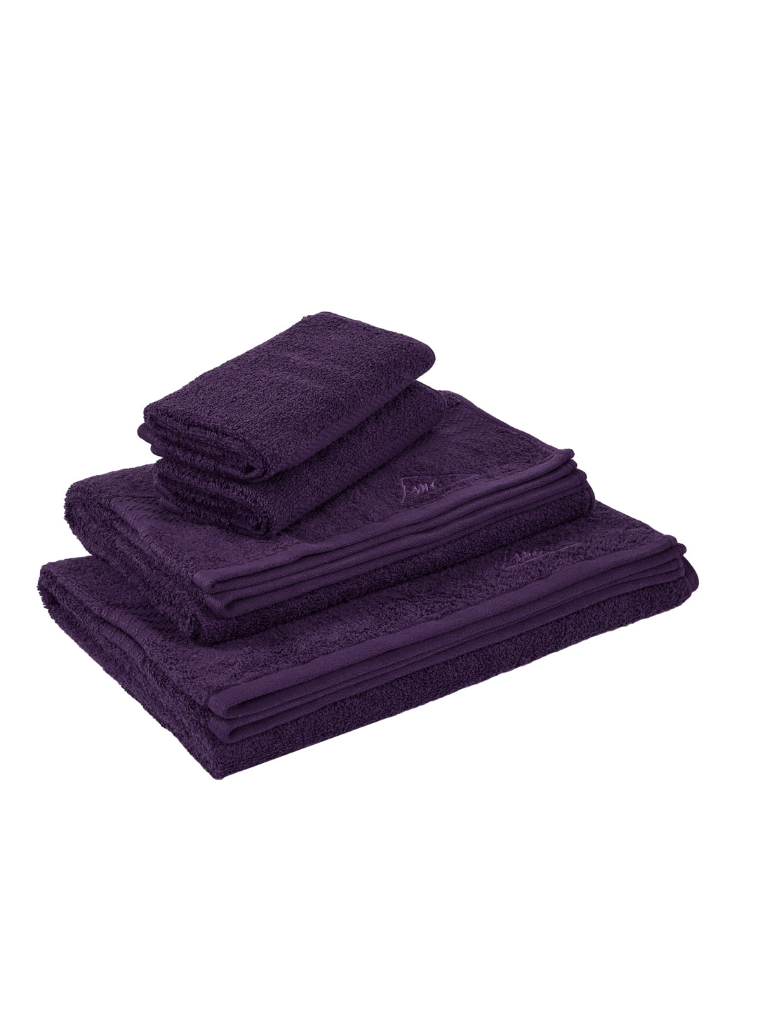 Purple 100% Cotton Solid 380 GSM Bath Towel Jazz 4 Pc Set Gifting Box Pack