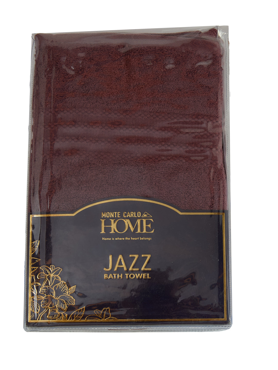 Essential Maroon 100% Cotton Solid 380 GSM Bath Towel Jazz Small 1 Pc Pvc Pack