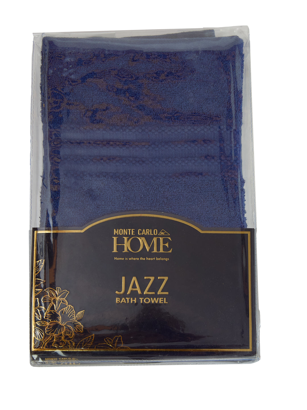 Essential Insignia Blue 100% Cotton Solid 380 GSM Bath Towel Jazz Small 1 Pc Pvc Pack