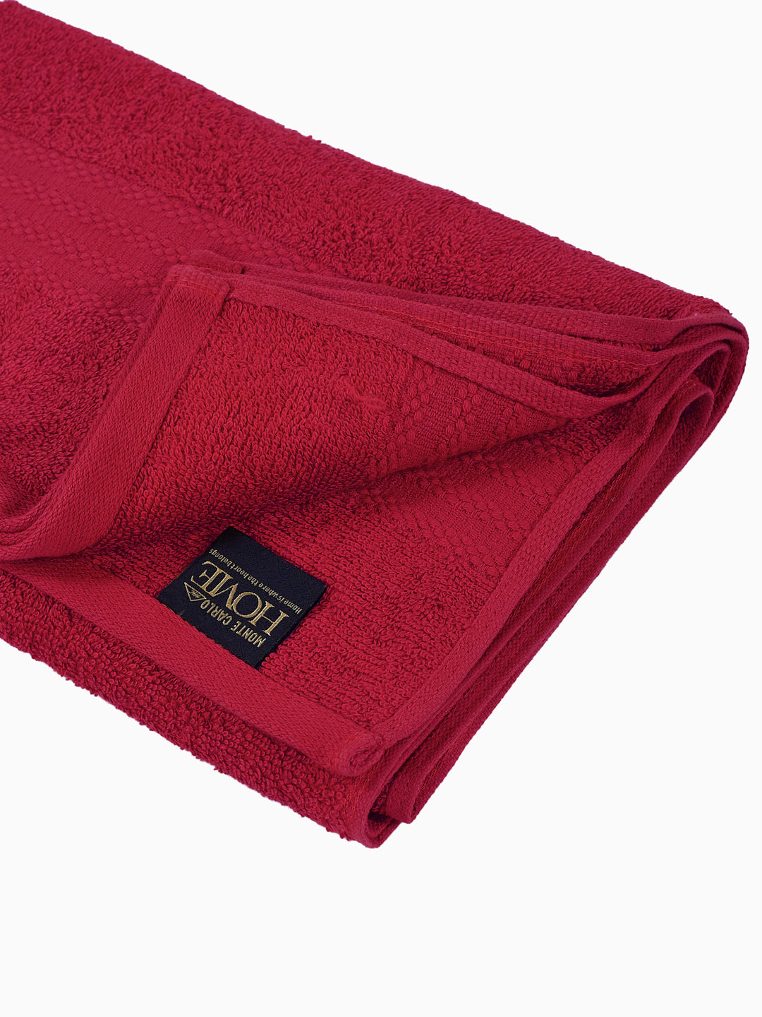 Essential Rose Red 100% Cotton Solid 380 GSM Bath Towel Jazz Small 1 Pc Pvc Pack