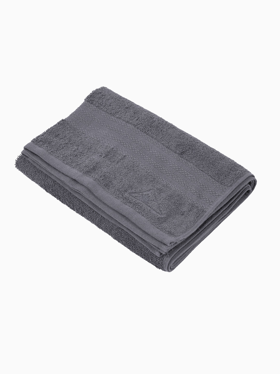 Essential Grey 100% Cotton Solid 380 GSM Bath Towel Jazz Small 1 Pc Pvc Pack