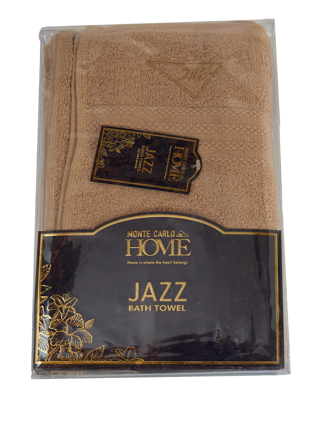 Essential Beige 100% Cotton Solid 380 GSM Bath Towel Jazz Small 1 Pc Pvc Pack