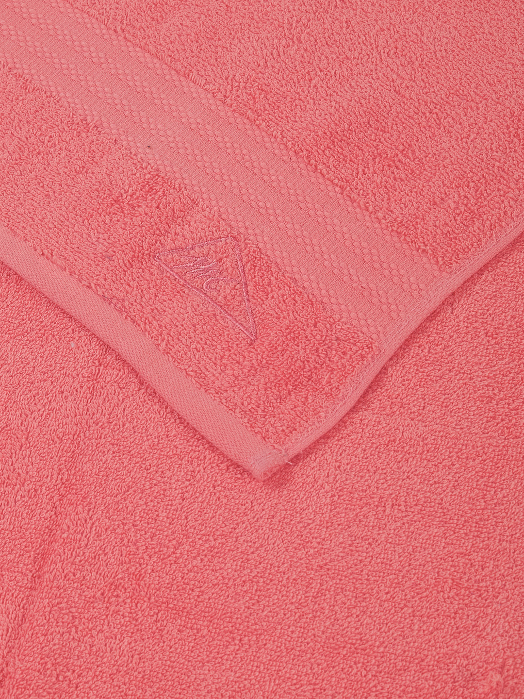 Essential Peach 100% Cotton Solid 380 GSM Bath Towel Jazz Small 1 Pc Pvc Pack