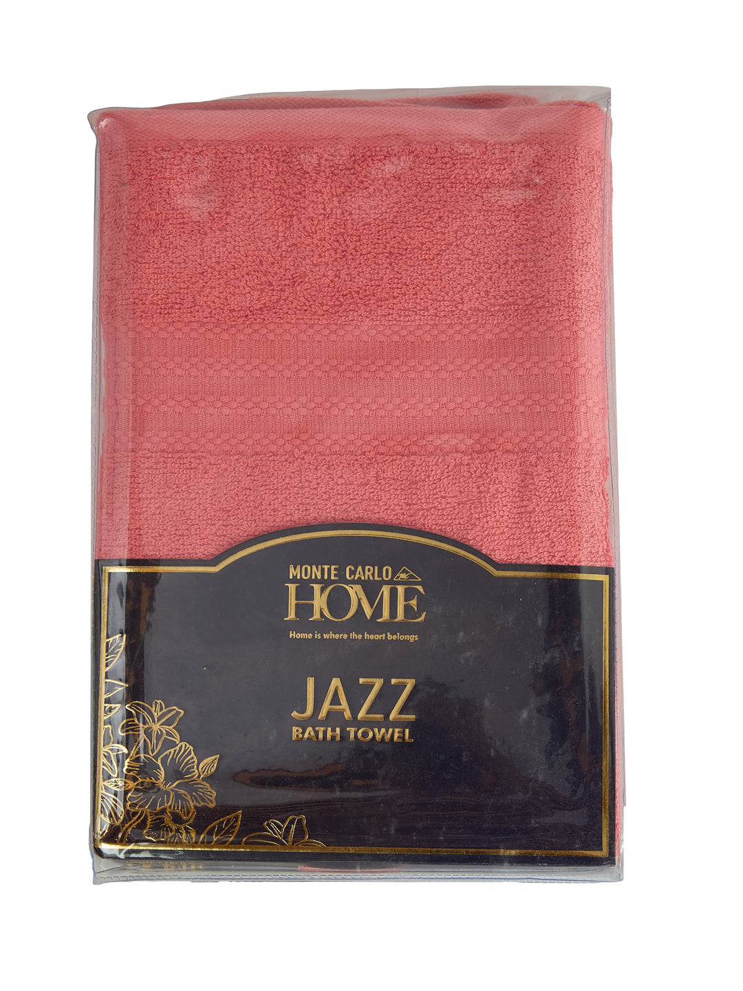 Essential Peach 100% Cotton Solid 380 GSM Bath Towel Jazz Small 1 Pc Pvc Pack