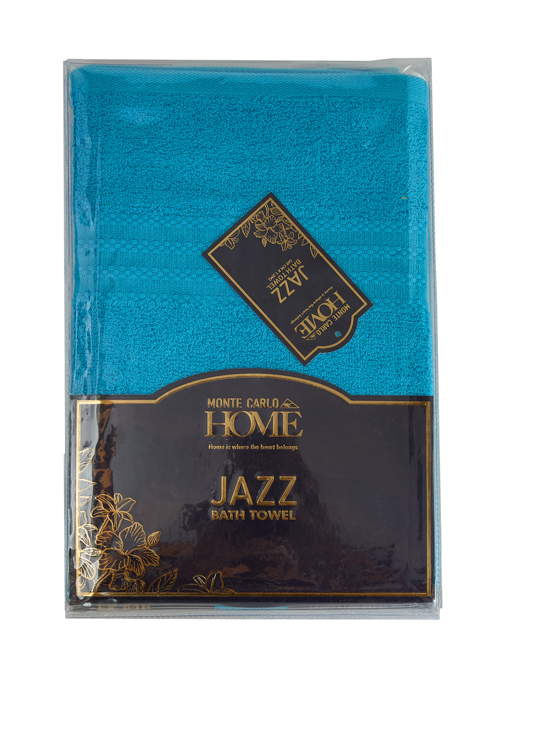 Essential Peacock Blue 100% Cotton Solid 380 GSM Bath Towel Jazz Small 1 Pc Pvc Pack