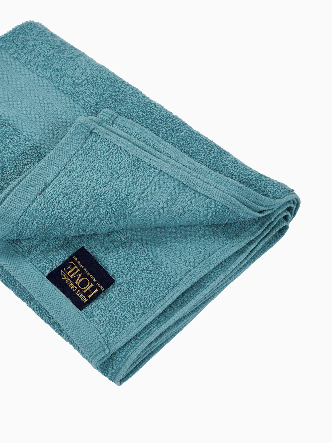 Essential Aqua Blue 100% Cotton Solid 380 GSM Bath Towel Jazz Small 1 Pc Pvc Pack