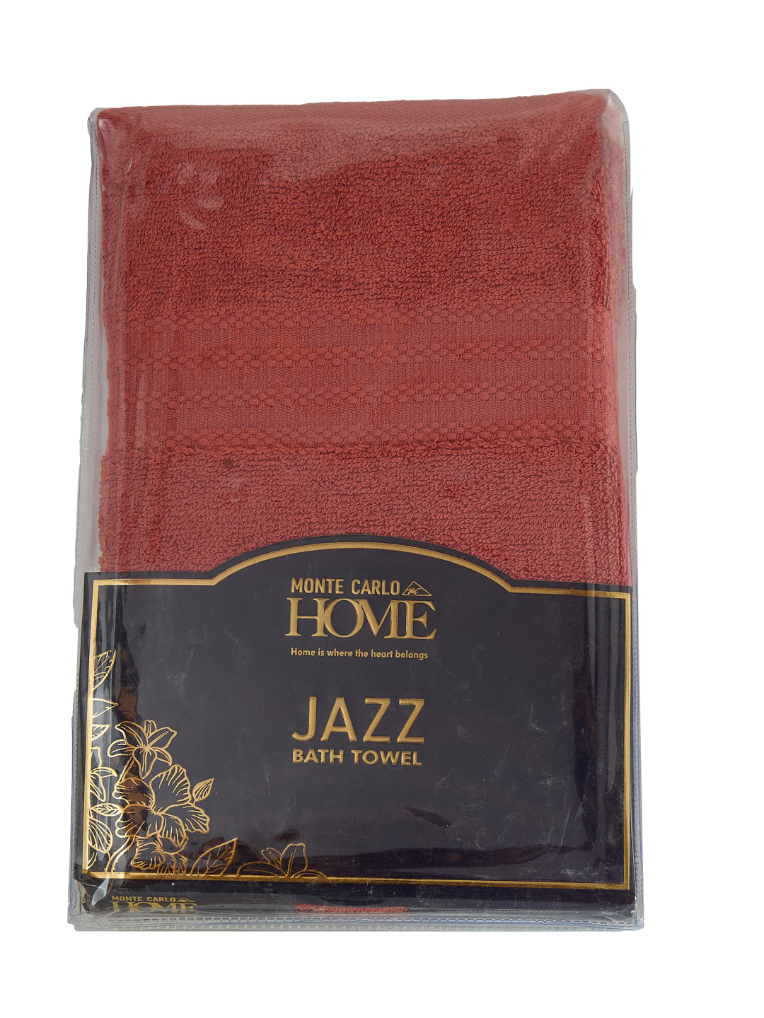 Essential Peach Pink 100% Cotton Solid 380 GSM Bath Towel Jazz Small 1 Pc Pvc Pack