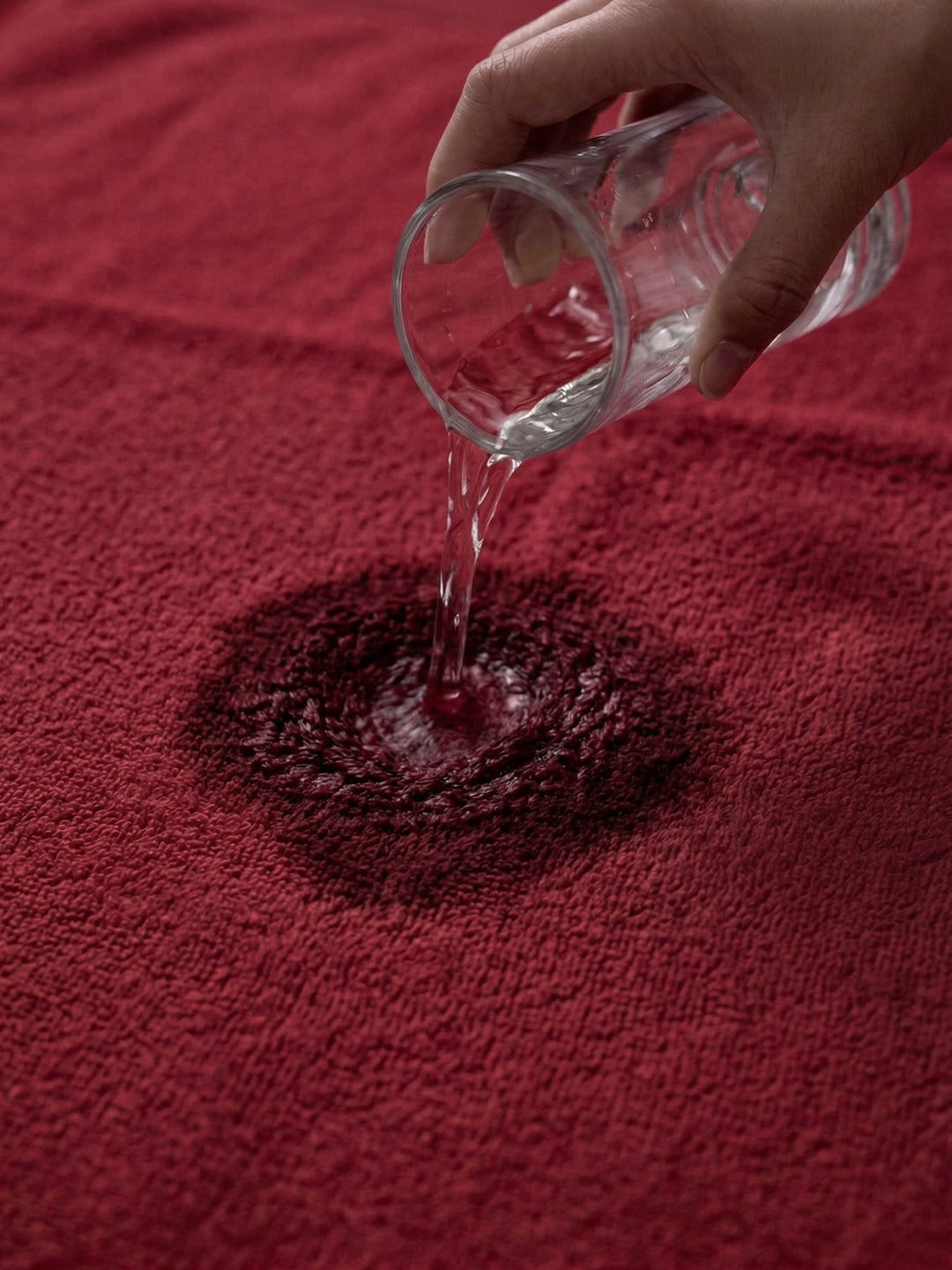Essential Red 100% Cotton Solid 380 GSM Bath Towel Jazz Small 1 Pc Pvc Pack