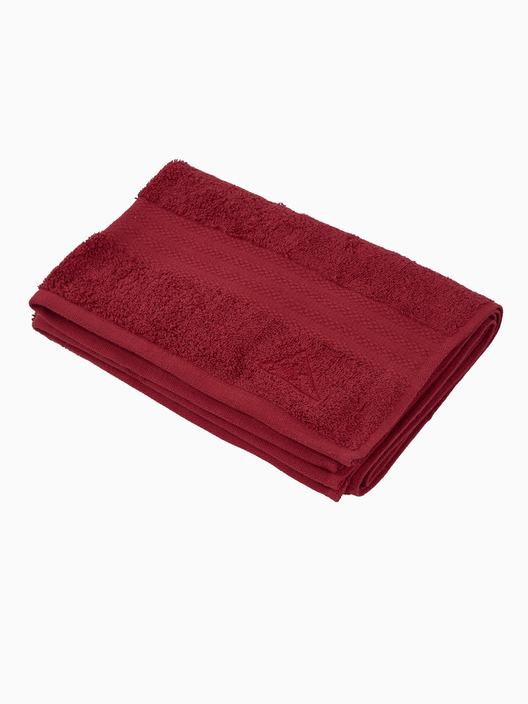 Essential Red 100% Cotton Solid 380 GSM Bath Towel Jazz Small 1 Pc Pvc Pack