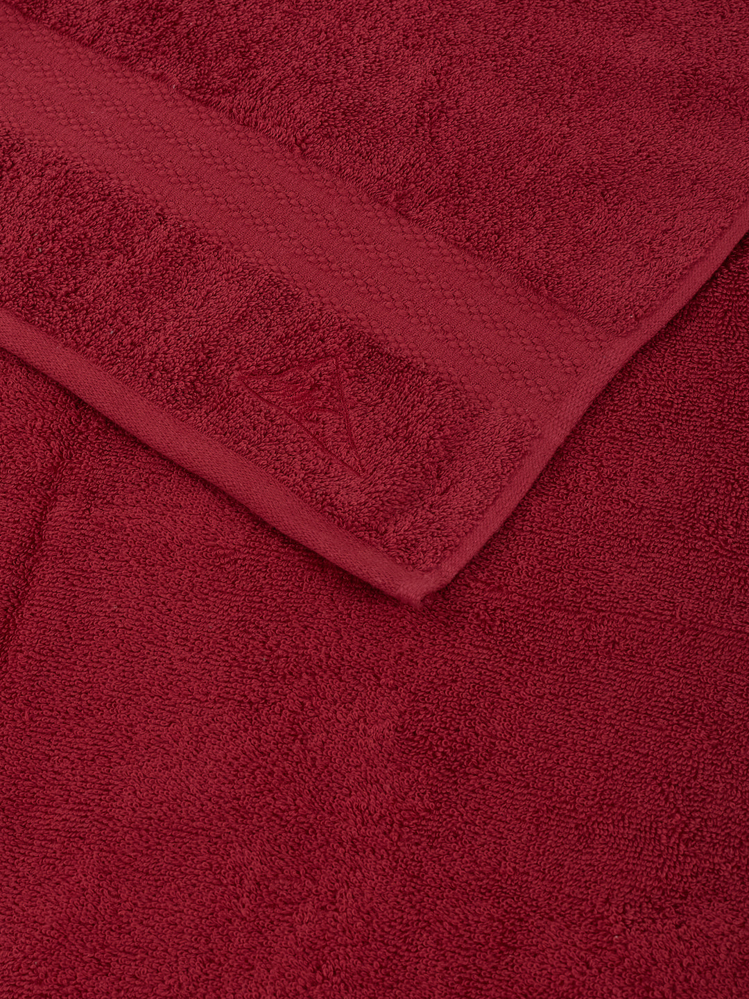 Essential Red 100% Cotton Solid 380 GSM Bath Towel Jazz Small 1 Pc Pvc Pack