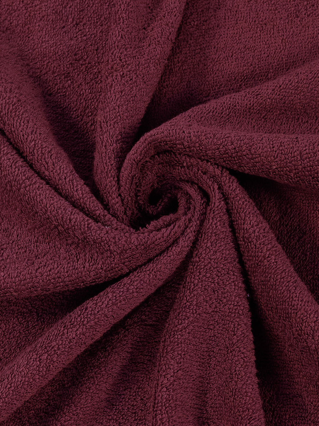 Essential Maroon 100% Cotton Solid 380 GSM Bath Towel Jazz Small 1 Pc Pvc Pack