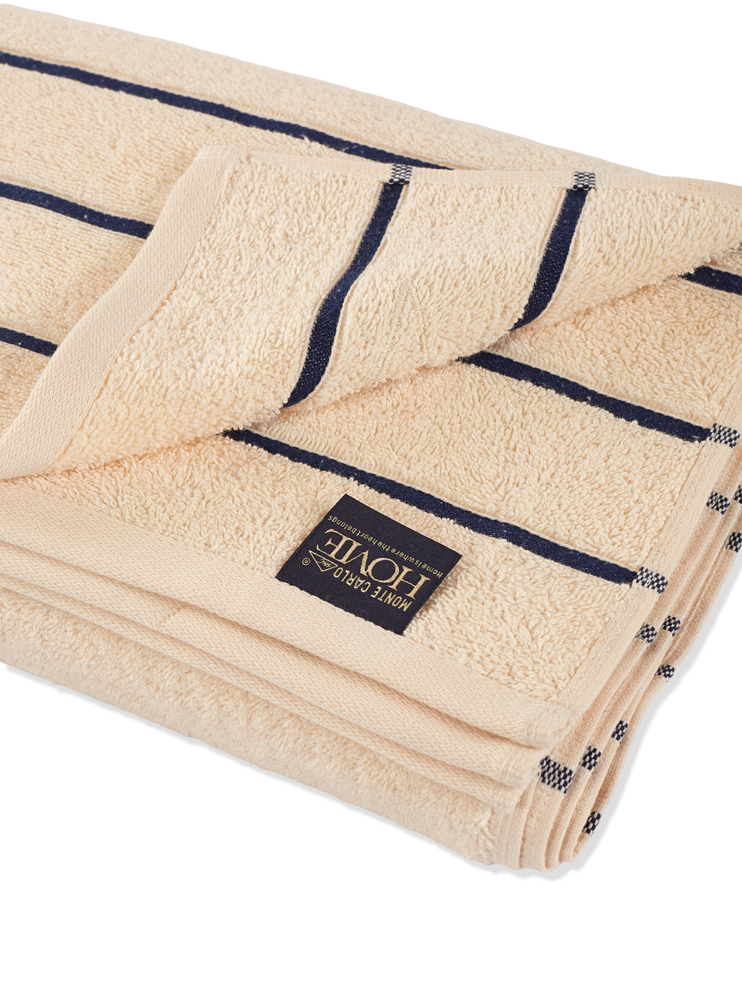 Navy Blue & Light Beige 100% Cotton Solid 480 GSM Bath Towel King & Queen 2 Pc Set Gifting Box Pack