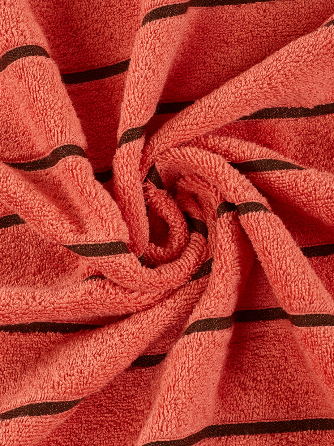 Coral & Brown 100% Cotton Solid 480 GSM Bath Towel King & Queen 2 Pc Set Gifting Box Pack