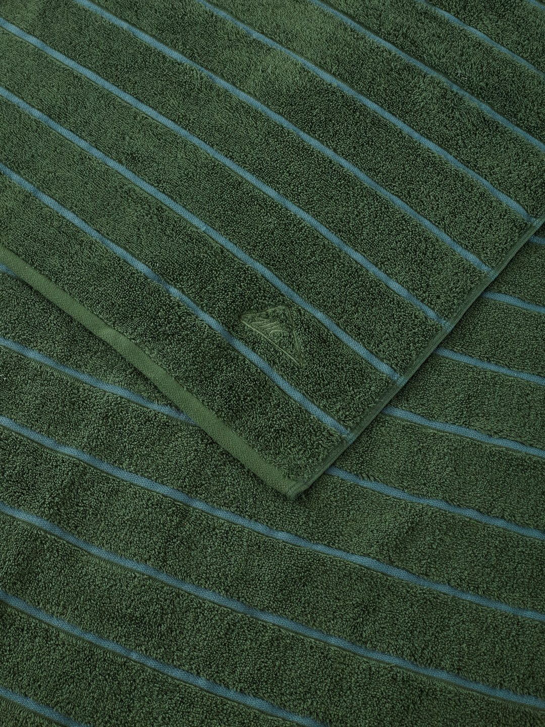 Dusty Blue & Green 100% Cotton Solid 480 GSM Bath Towel King & Queen 2 Pc Set Gifting Box Pack