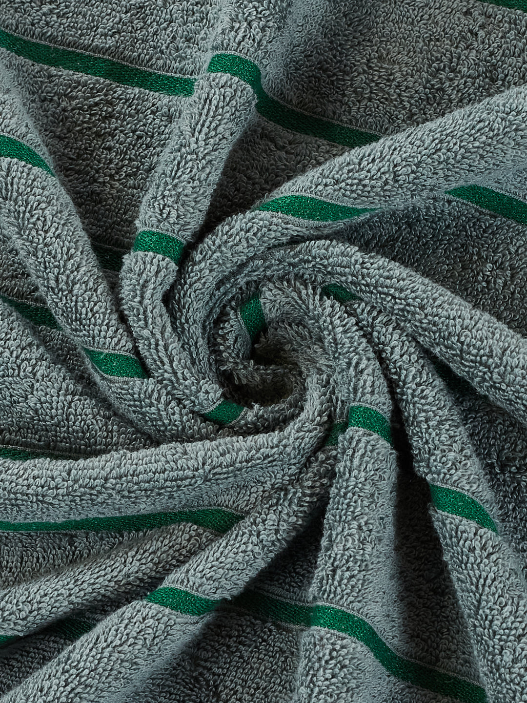 Dusty Blue & Green 100% Cotton Solid 480 GSM Bath Towel King & Queen 2 Pc Set Gifting Box Pack