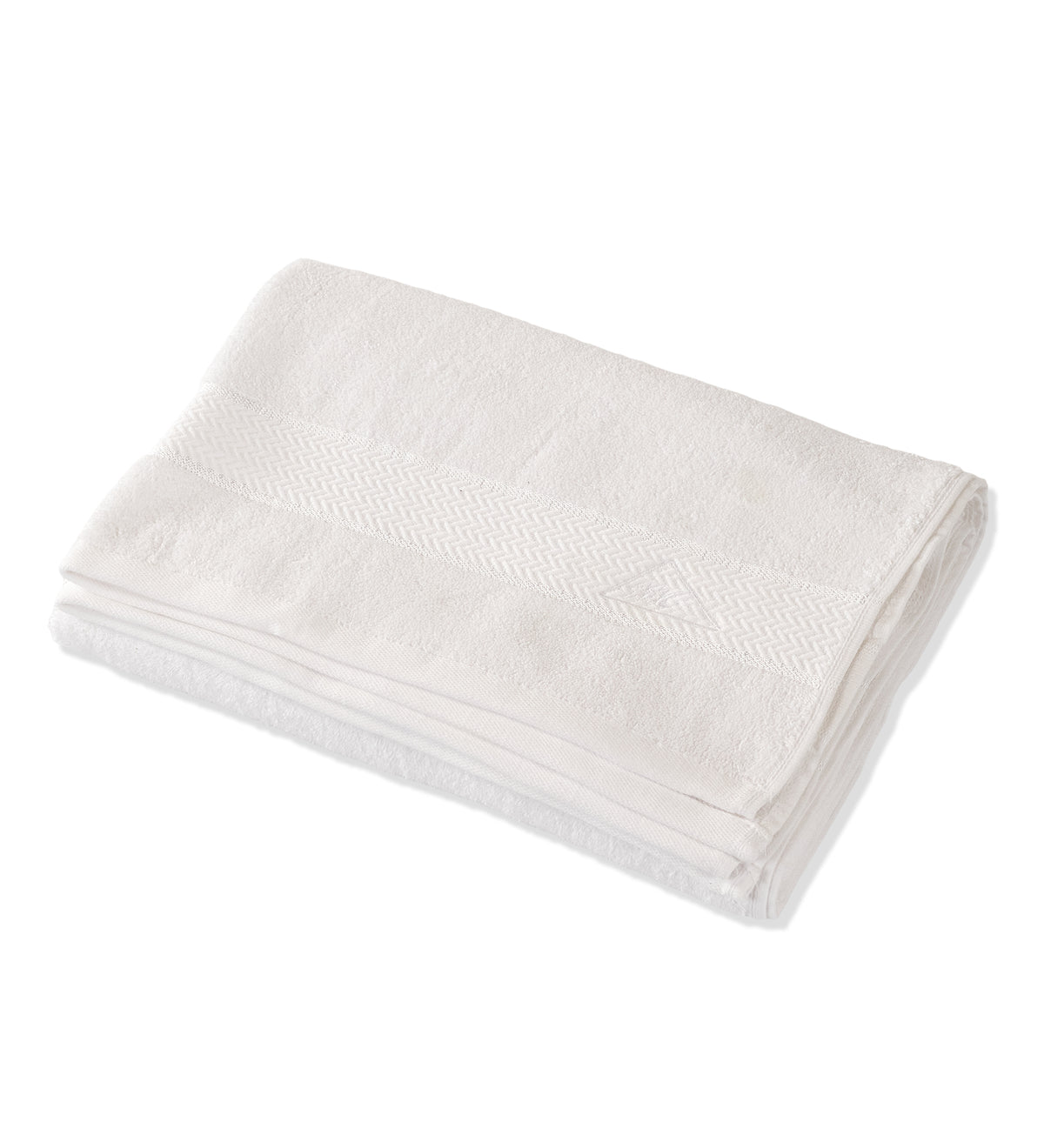 White Pure Cotton Solid 450 GSM Bath Towel 1 Piece (Oasis Collection)