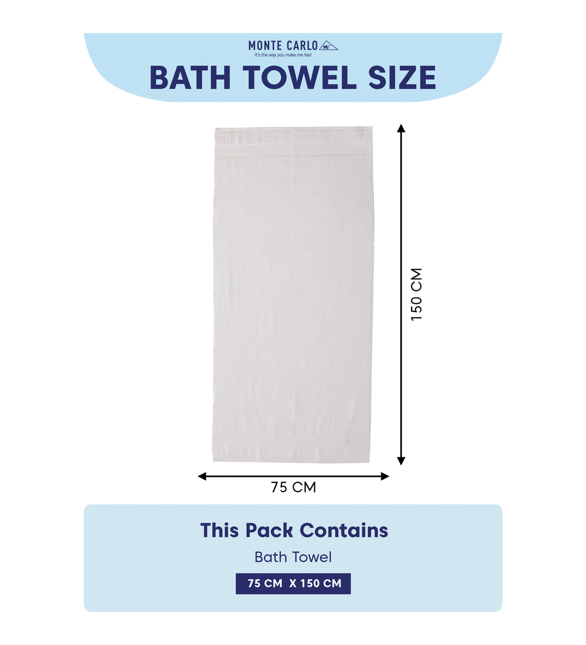 White Pure Cotton Solid 450 GSM Bath Towel 1 Piece (Oasis Collection)