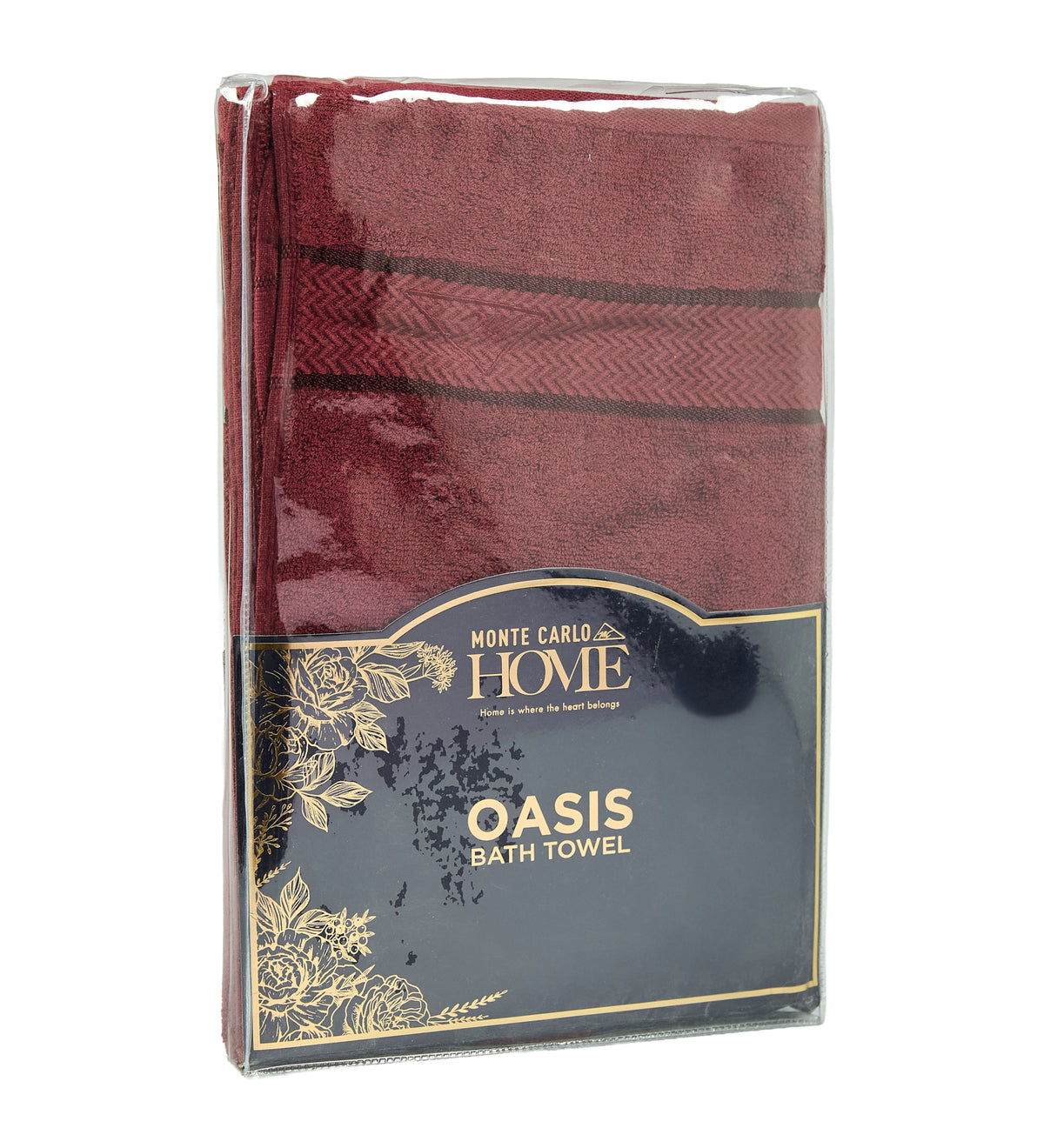 Maroon Pure Cotton Solid 450 GSM Bath Towel 1 Piece (Oasis Collection)