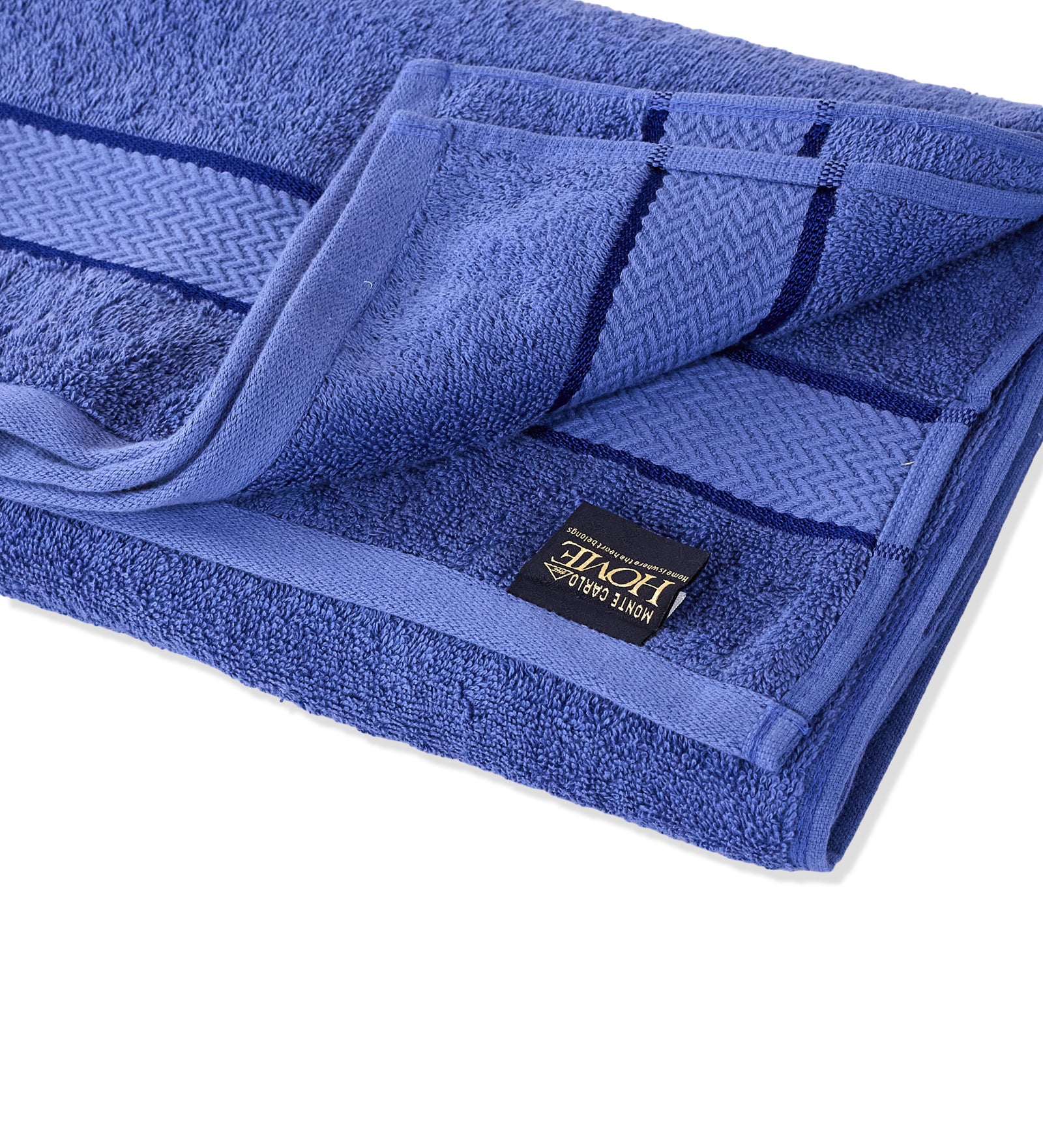 Blue Pure Cotton Solid 450 GSM Bath Towel 1 Piece (Oasis Collection)