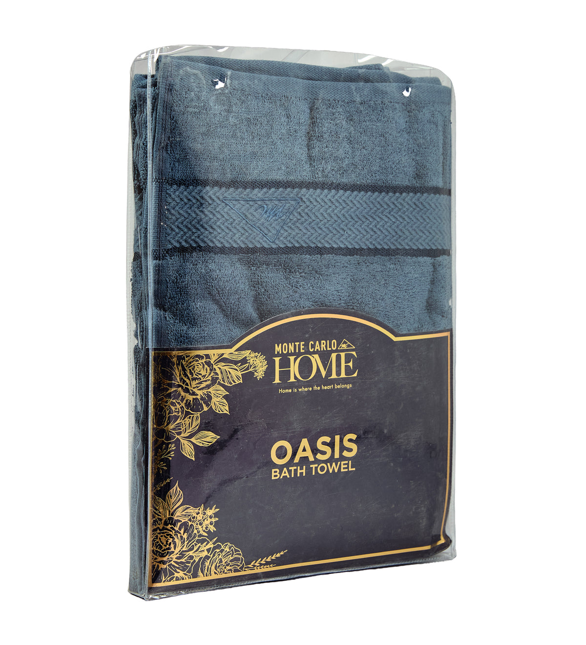 Blue Pure Cotton Solid 450 GSM Bath Towel 1 Piece (Oasis Collection)