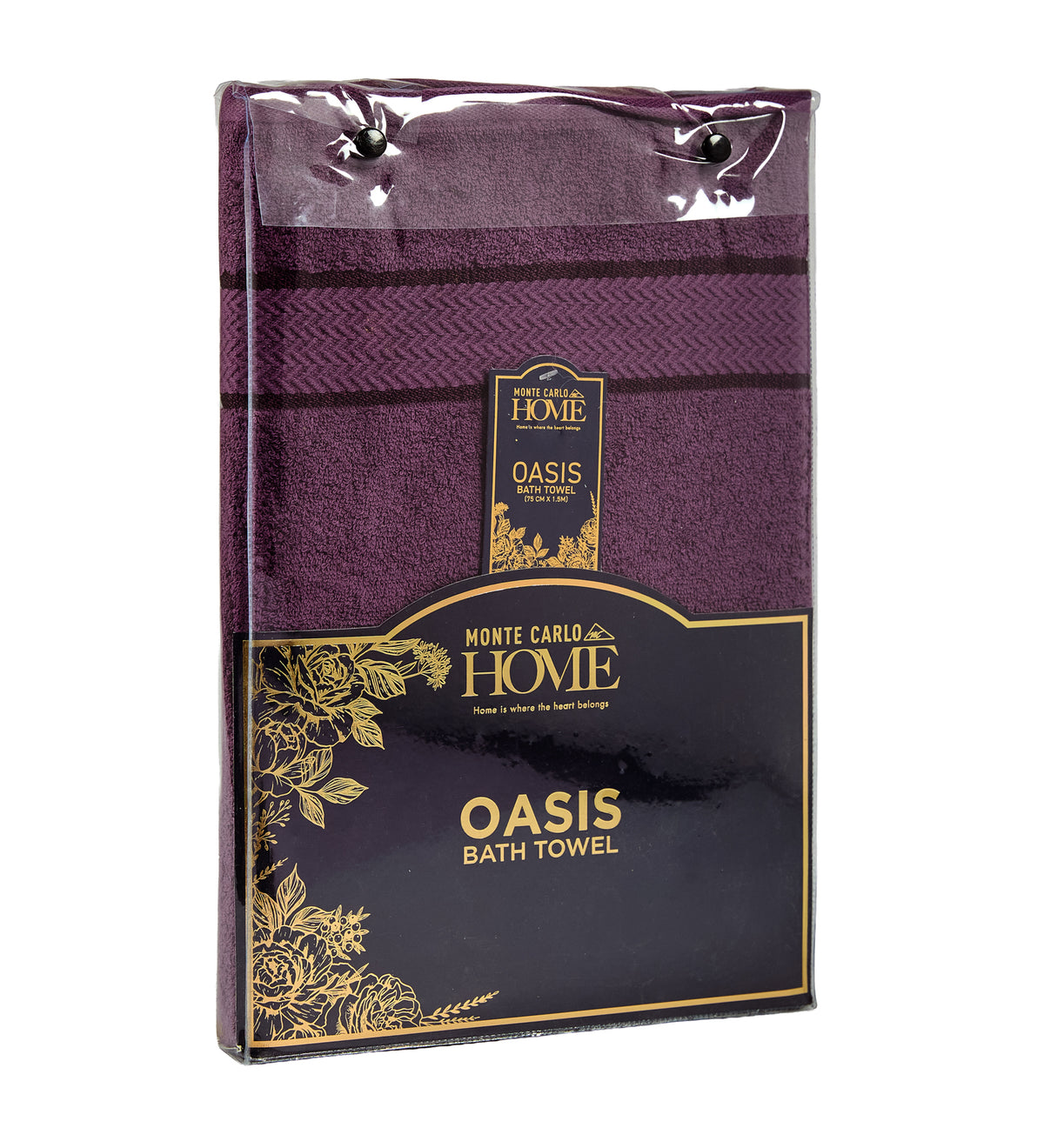 Purple Pure Cotton Solid 450 GSM Bath Towel 1 Piece (Oasis Collection)