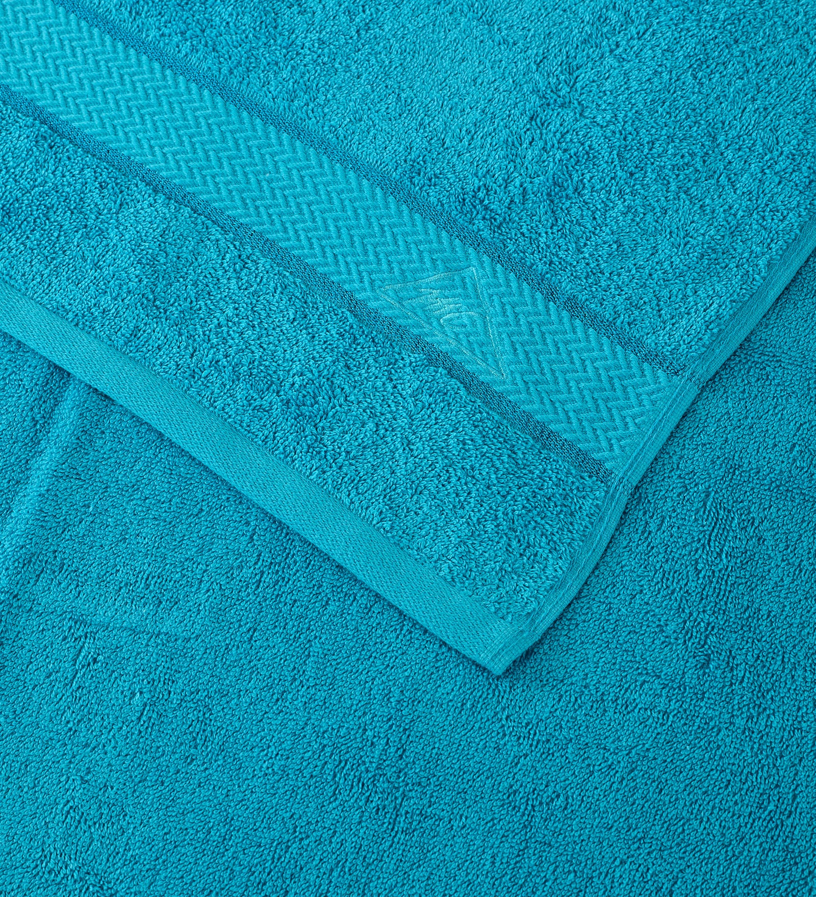 Aqua Blue Pure Cotton Solid 450 GSM Bath Towel 1 Piece (Oasis Collection)