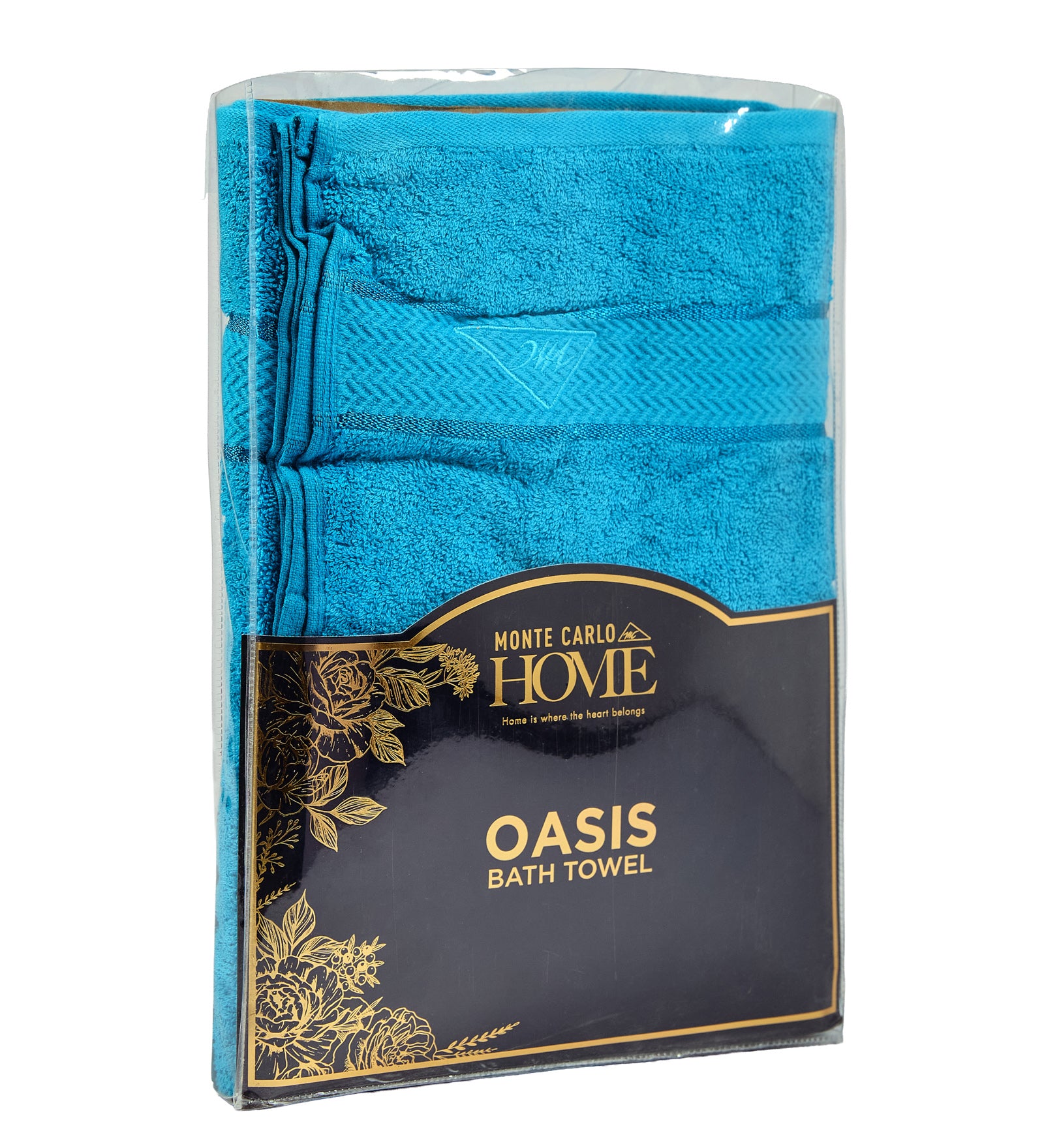 Aqua Blue Pure Cotton Solid 450 GSM Bath Towel 1 Piece (Oasis Collection)