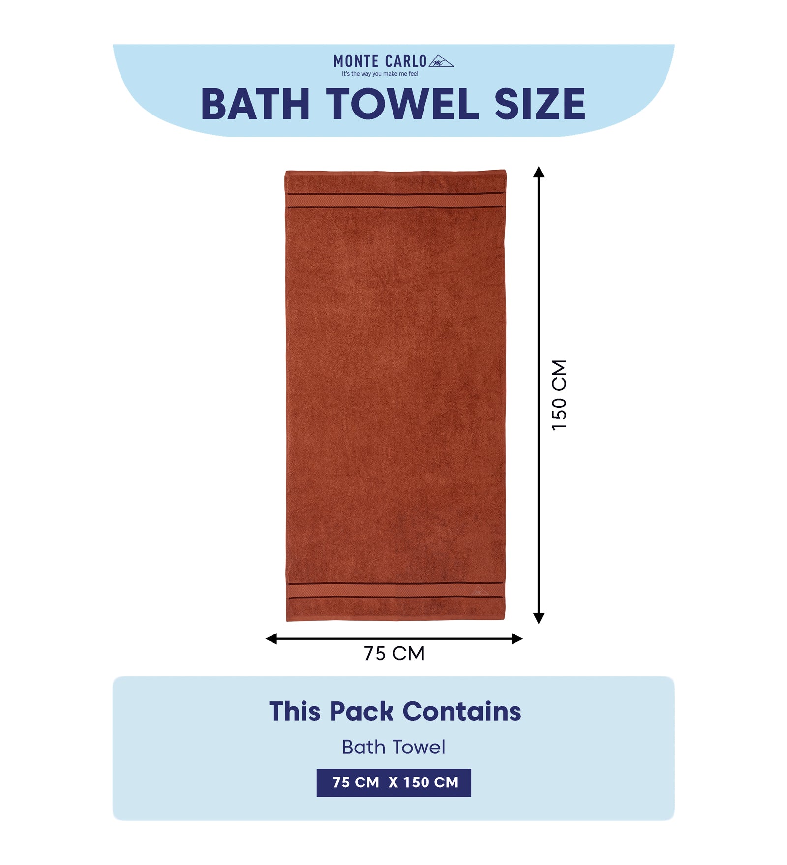 Orange Pure Cotton Solid 450 GSM Bath Towel 1 Piece (Oasis Collection)