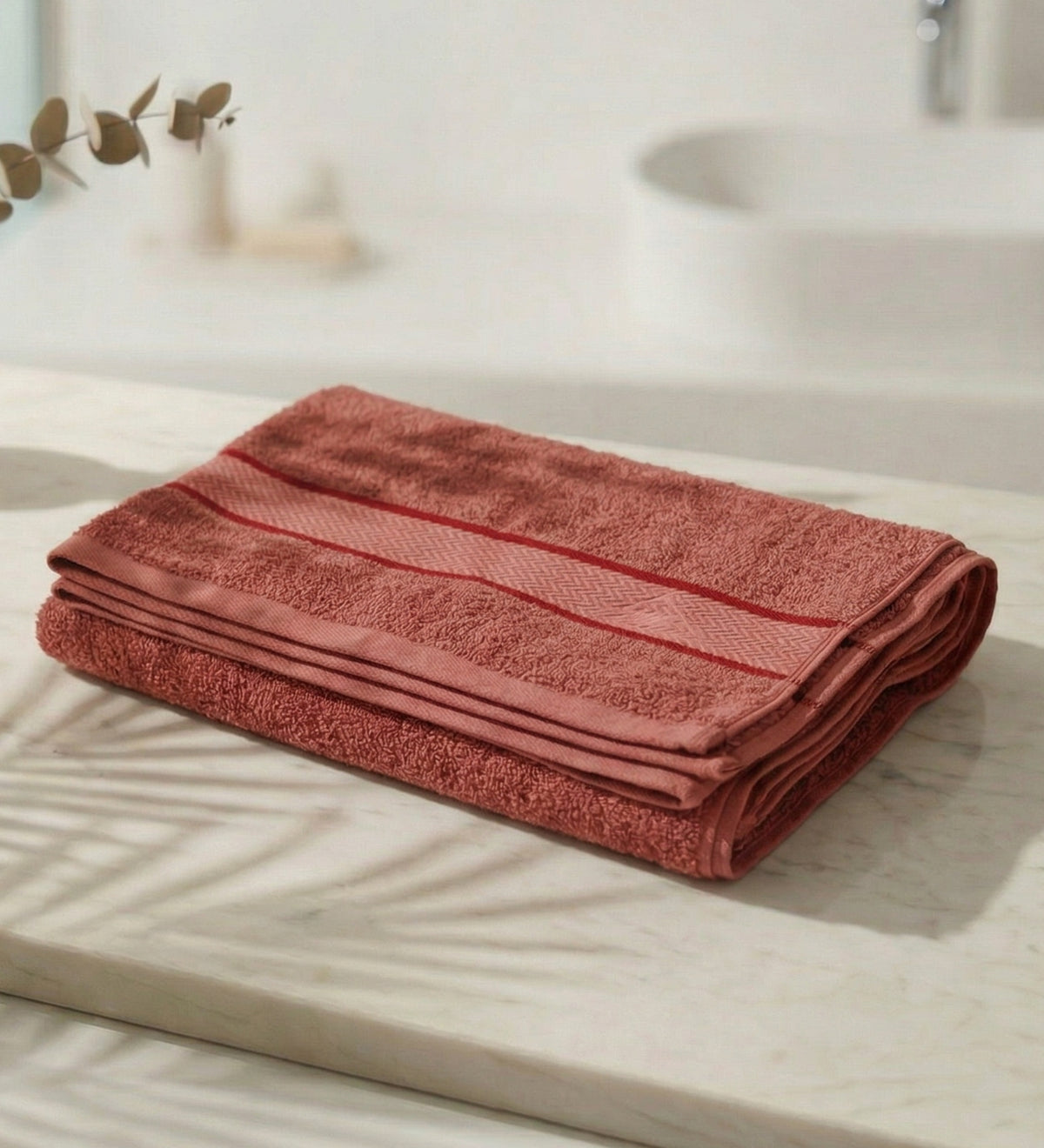 Pink Pure Cotton Solid 450 GSM Bath Towel 1 Piece (Oasis Collection)