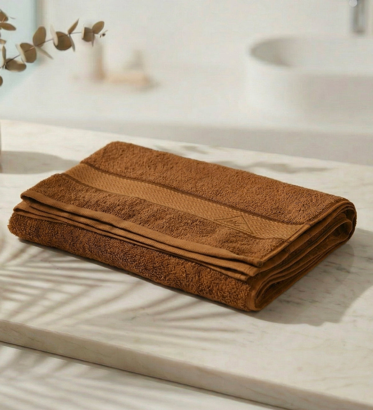 Autumn Maple Pure Cotton Solid 450 GSM Bath Towel 1 Piece (Oasis Collection)