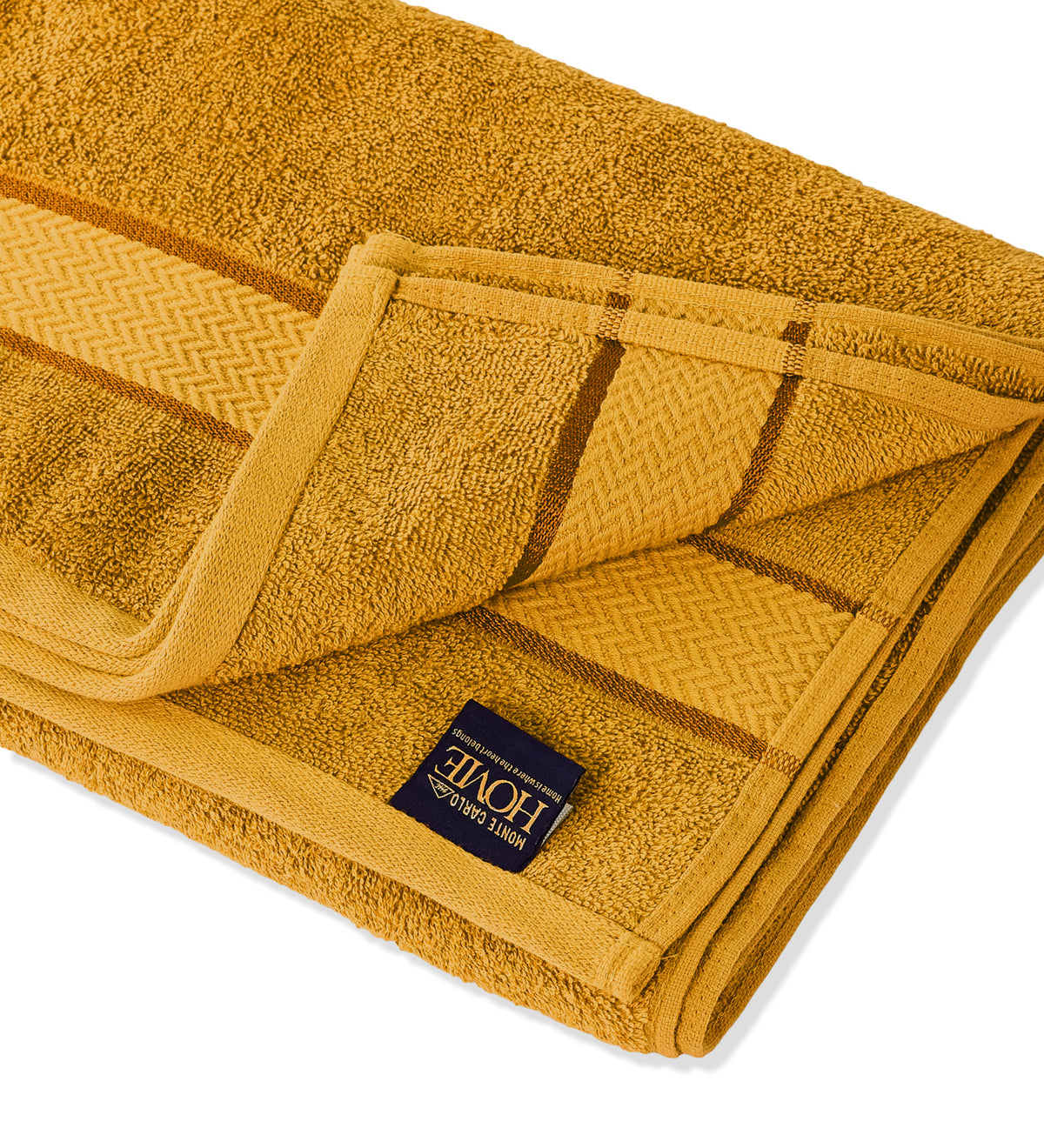 Mustard Pure Cotton Solid 450 GSM Bath Towel 1 Piece (Oasis Collection)
