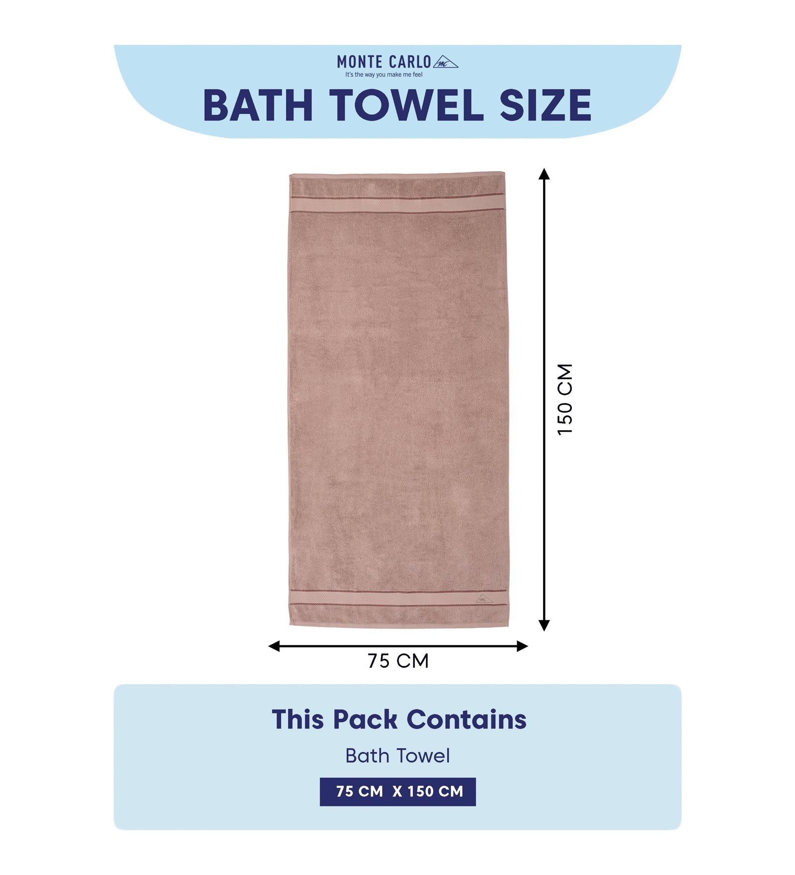 Peach Pure Cotton Solid 450 GSM Bath Towel 1 Piece (Oasis Collection)