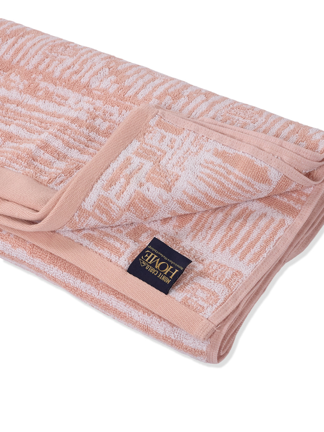 Premium Dusty Rose 100% Cotton Self Design 525 GSM Bath Towel Santorini 1 Pc Pvc Pack
