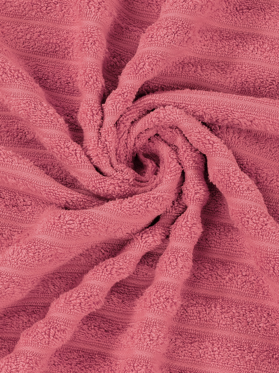 Pink & Peach 100% Cotton Solid 500 GSM Bath Towel Sensations 4 Pc Set Gifting Box Pack