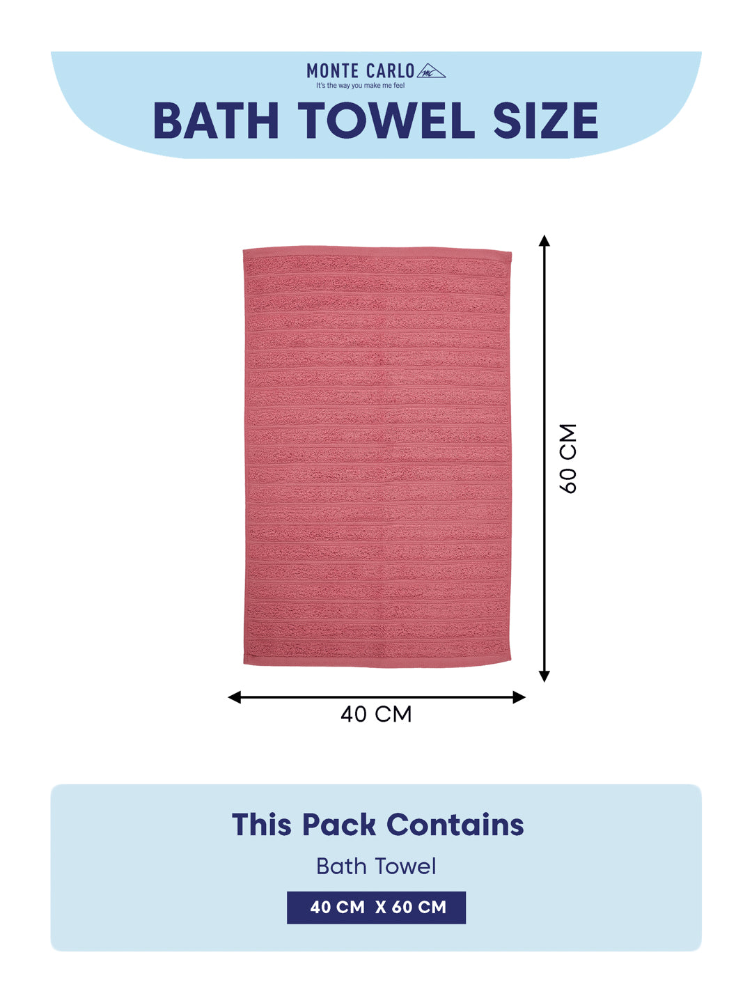 Pink & Peach 100% Cotton Solid 500 GSM Bath Towel Sensations 4 Pc Set Gifting Box Pack