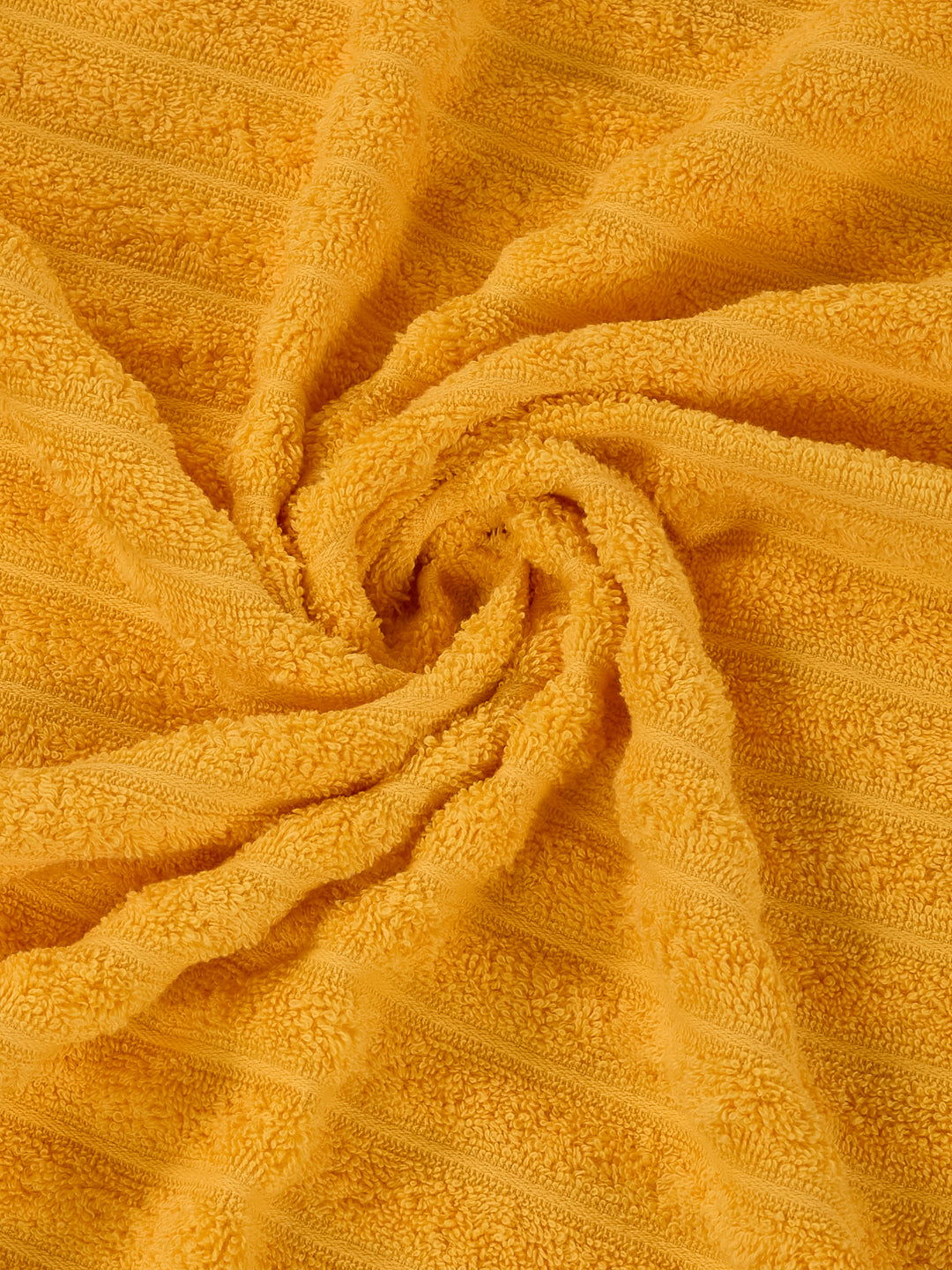 Orange & Yellow 100% Cotton Solid 500 GSM Bath Towel Sensations 4 Pc Set Gifting Box Pack