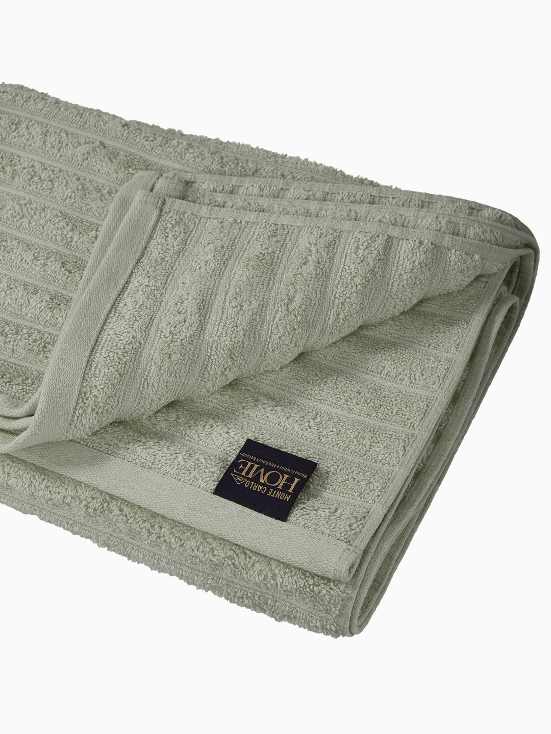Green & Grey 100% Cotton Solid 500 GSM Bath Towel Sensations 4 Pc Set Gifting Box Pack