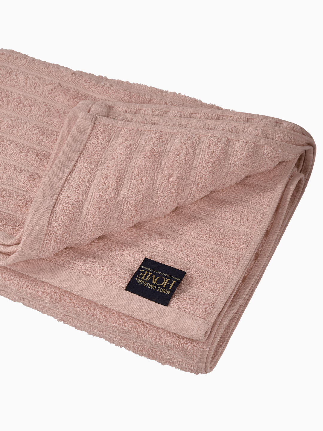 Beige & Pink 100% Cotton Solid 500 GSM Bath Towel Sensations 4 Pc Set Gifting Box Pack