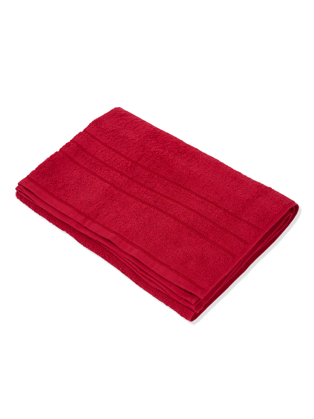 Essential Maroon 100% Cotton Solid 340 GSM Bath Towel Soho 1 Pc Pvc Pack