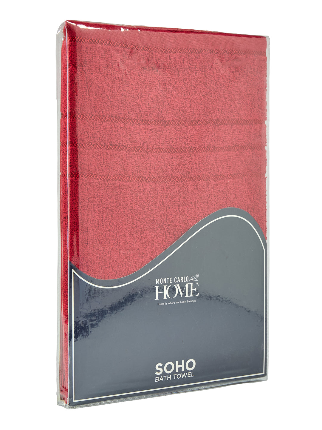 Essential Maroon 100% Cotton Solid 340 GSM Bath Towel Soho 1 Pc Pvc Pack