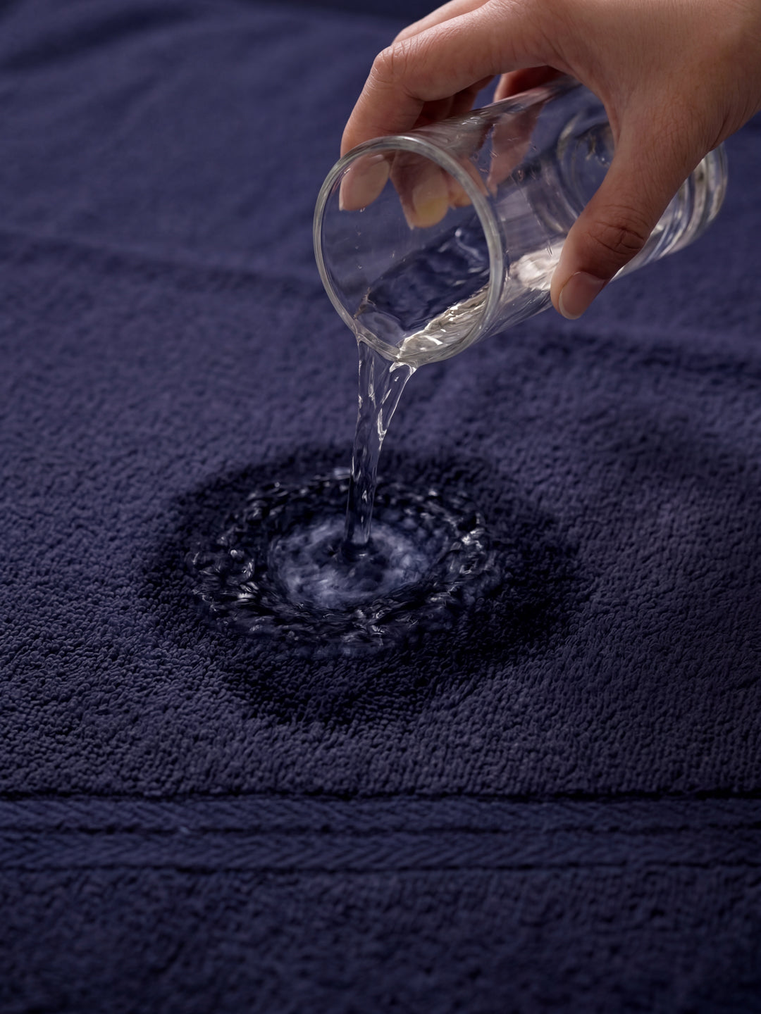 Essential Navy Blue 100% Cotton Solid 340 GSM Bath Towel Soho 1 Pc Pvc Pack