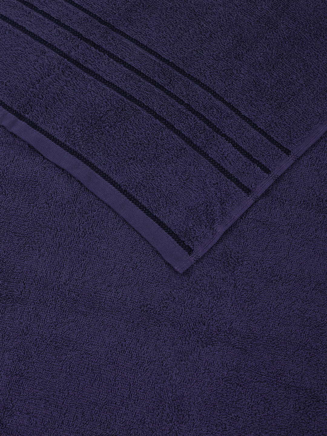 Essential Navy Blue 100% Cotton Solid 340 GSM Bath Towel Soho 1 Pc Pvc Pack