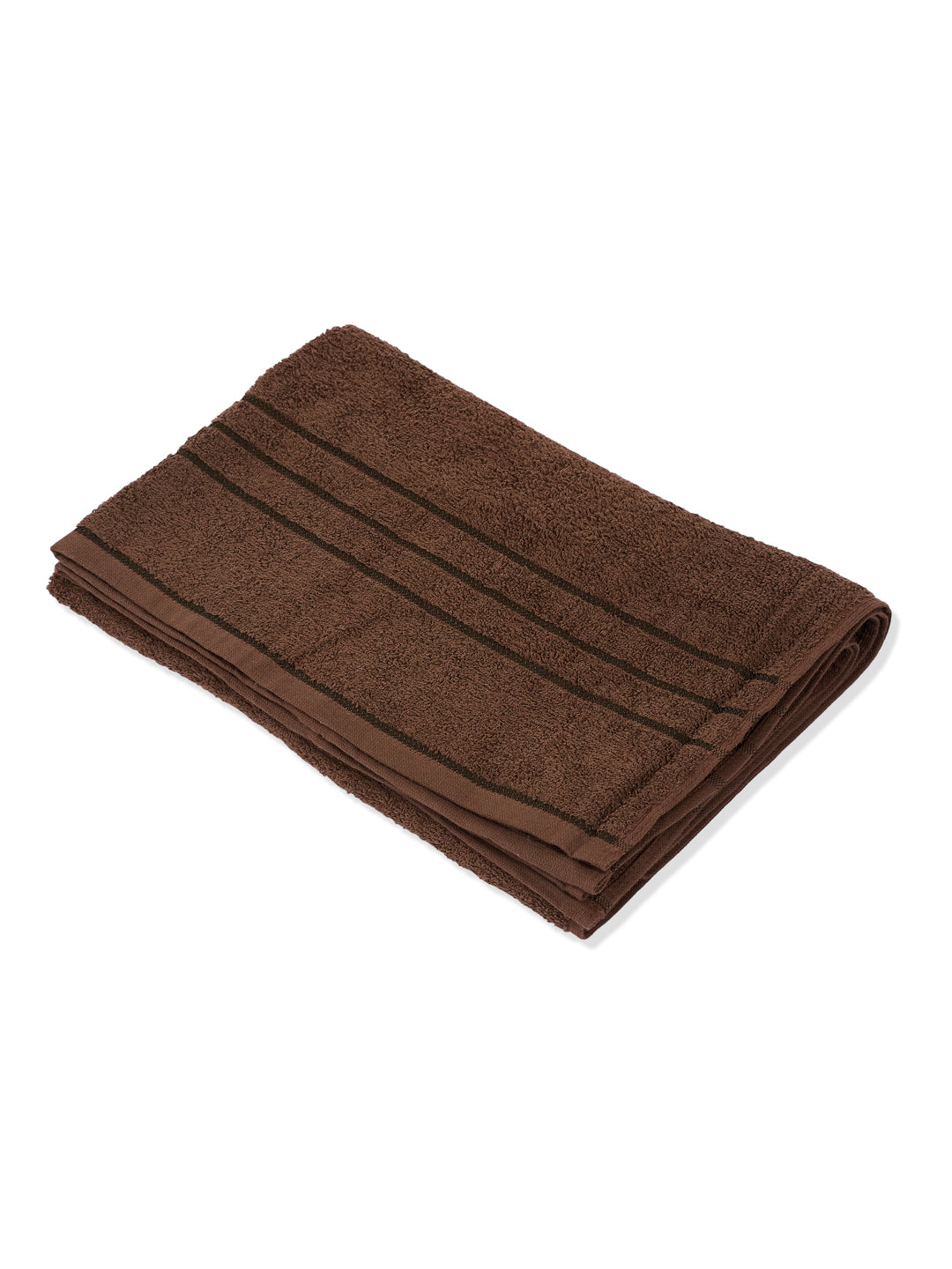 Essential Dark Brown 100% Cotton Solid 340 GSM Bath Towel Soho 1 Pc Pvc Pack