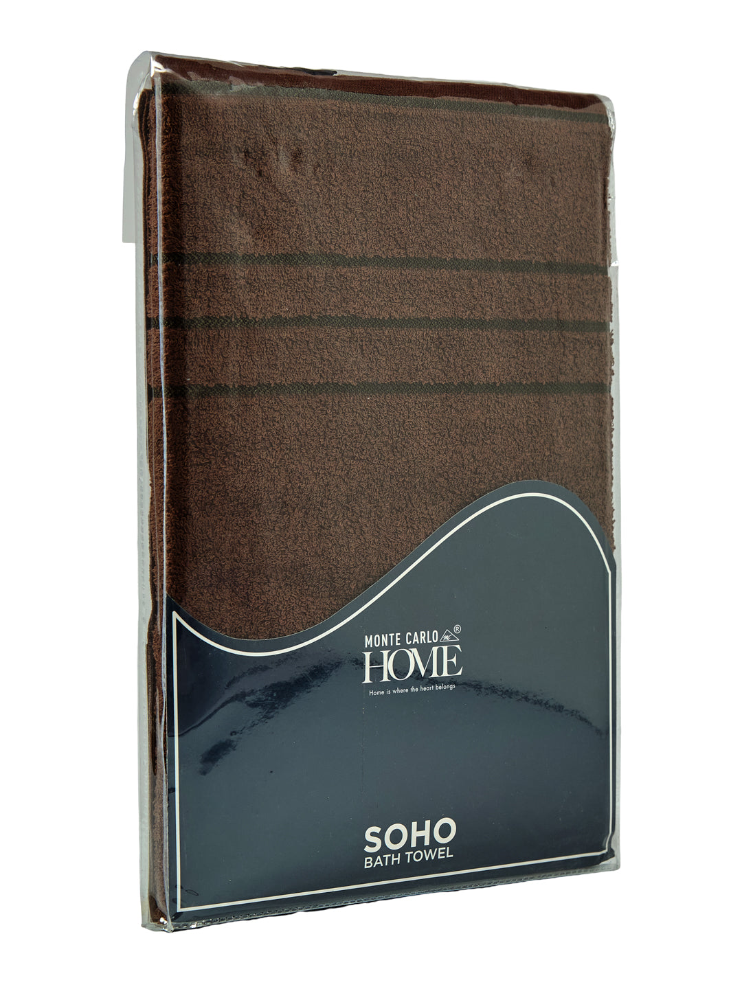 Essential Dark Brown 100% Cotton Solid 340 GSM Bath Towel Soho 1 Pc Pvc Pack